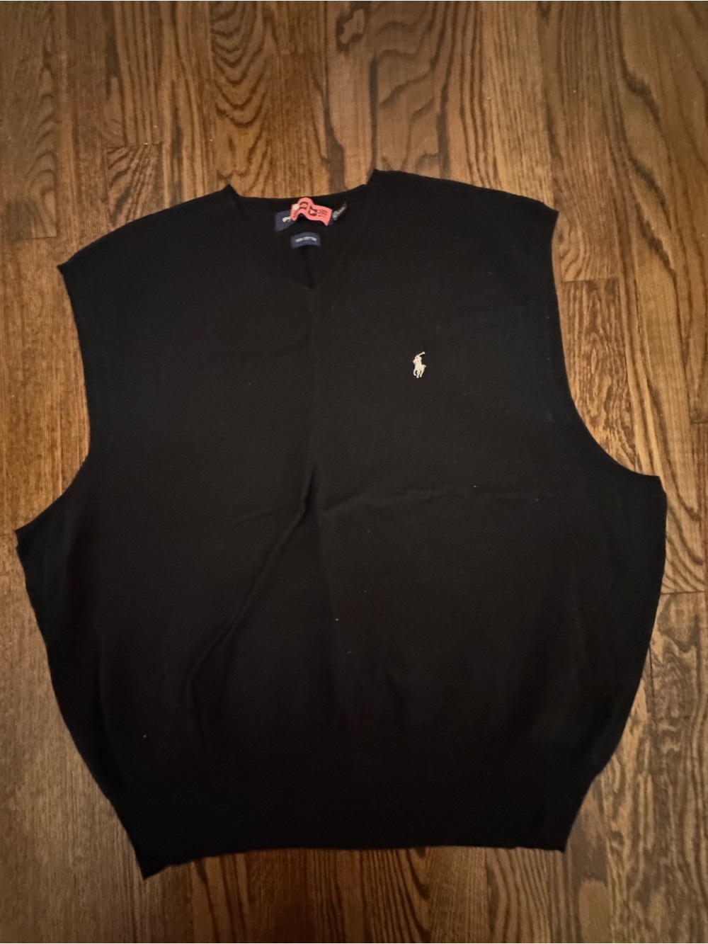 Polo by Ralph Lauren Black Knit Sleeveless Sweater Vest with Gold Pony